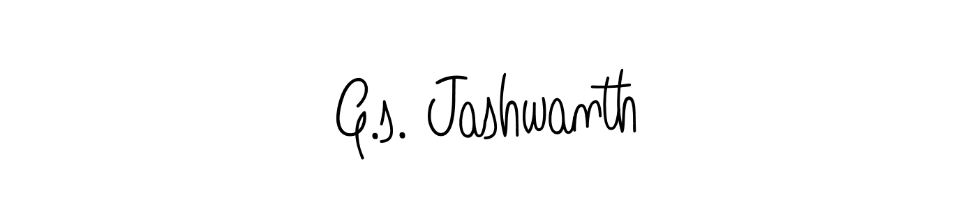 Create a beautiful signature design for name G.s. Jashwanth. With this signature (Angelique-Rose-font-FFP) fonts, you can make a handwritten signature for free. G.s. Jashwanth signature style 5 images and pictures png
