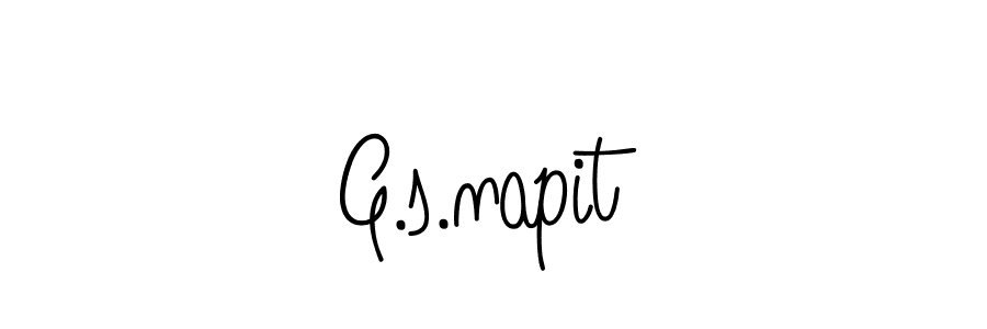 Make a beautiful signature design for name G.s.napit. With this signature (Angelique-Rose-font-FFP) style, you can create a handwritten signature for free. G.s.napit signature style 5 images and pictures png