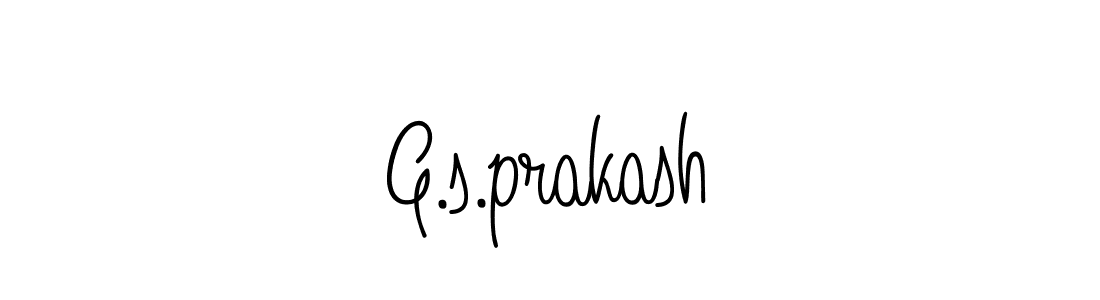 The best way (Angelique-Rose-font-FFP) to make a short signature is to pick only two or three words in your name. The name G.s.prakash include a total of six letters. For converting this name. G.s.prakash signature style 5 images and pictures png