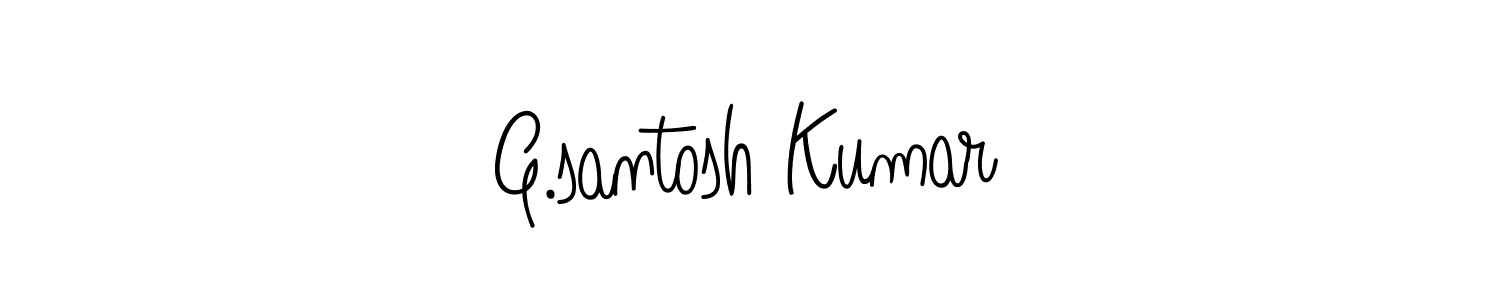 Use a signature maker to create a handwritten signature online. With this signature software, you can design (Angelique-Rose-font-FFP) your own signature for name G.santosh Kumar. G.santosh Kumar signature style 5 images and pictures png