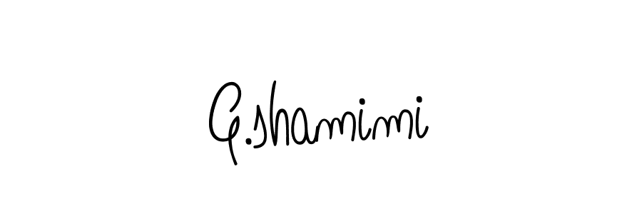 You should practise on your own different ways (Angelique-Rose-font-FFP) to write your name (G.shamimi) in signature. don't let someone else do it for you. G.shamimi signature style 5 images and pictures png