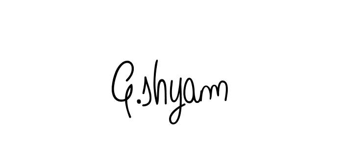 The best way (Angelique-Rose-font-FFP) to make a short signature is to pick only two or three words in your name. The name G.shyam include a total of six letters. For converting this name. G.shyam signature style 5 images and pictures png