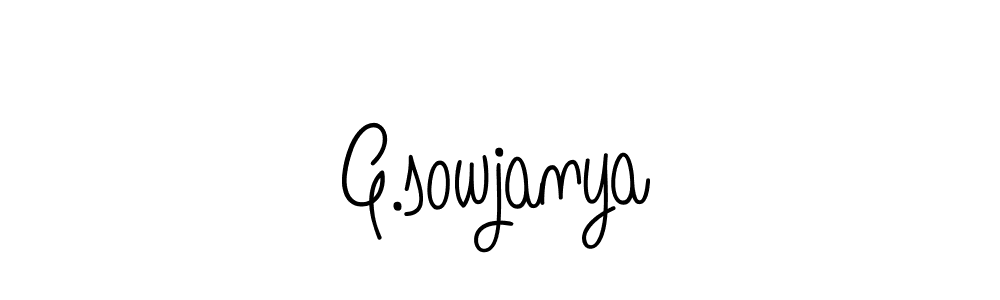 The best way (Angelique-Rose-font-FFP) to make a short signature is to pick only two or three words in your name. The name G.sowjanya include a total of six letters. For converting this name. G.sowjanya signature style 5 images and pictures png