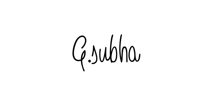 Once you've used our free online signature maker to create your best signature Angelique-Rose-font-FFP style, it's time to enjoy all of the benefits that G.subha name signing documents. G.subha signature style 5 images and pictures png