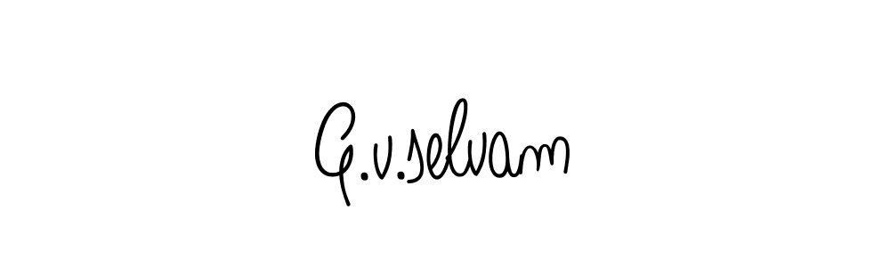 Design your own signature with our free online signature maker. With this signature software, you can create a handwritten (Angelique-Rose-font-FFP) signature for name G.v.selvam. G.v.selvam signature style 5 images and pictures png