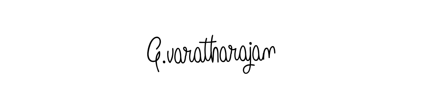 Use a signature maker to create a handwritten signature online. With this signature software, you can design (Angelique-Rose-font-FFP) your own signature for name G.varatharajan. G.varatharajan signature style 5 images and pictures png