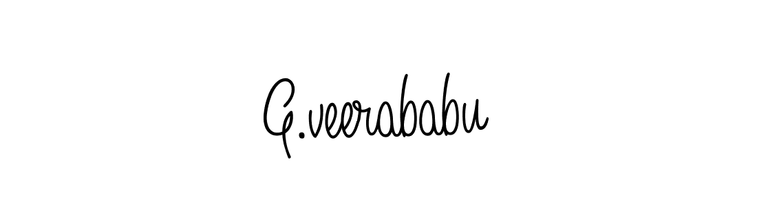 The best way (Angelique-Rose-font-FFP) to make a short signature is to pick only two or three words in your name. The name G.veerababu include a total of six letters. For converting this name. G.veerababu signature style 5 images and pictures png
