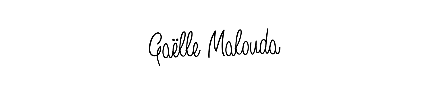 Make a beautiful signature design for name Gaëlle Malouda. With this signature (Angelique-Rose-font-FFP) style, you can create a handwritten signature for free. Gaëlle Malouda signature style 5 images and pictures png