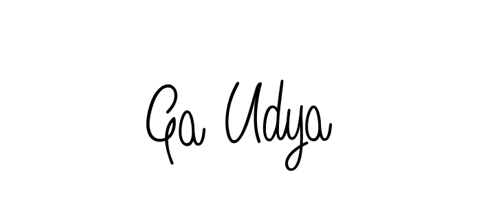 How to make Ga Udya signature? Angelique-Rose-font-FFP is a professional autograph style. Create handwritten signature for Ga Udya name. Ga Udya signature style 5 images and pictures png