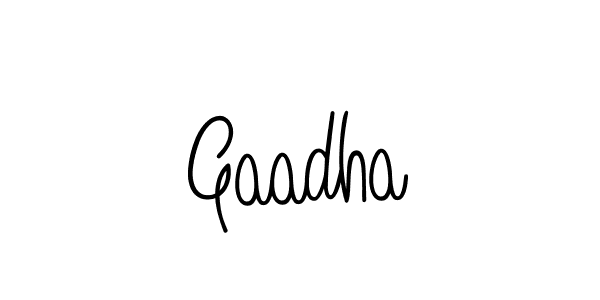 Design your own signature with our free online signature maker. With this signature software, you can create a handwritten (Angelique-Rose-font-FFP) signature for name Gaadha. Gaadha signature style 5 images and pictures png