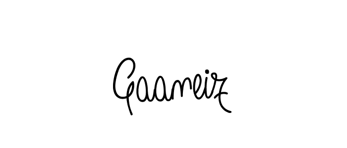 How to make Gaaneiz signature? Angelique-Rose-font-FFP is a professional autograph style. Create handwritten signature for Gaaneiz name. Gaaneiz signature style 5 images and pictures png