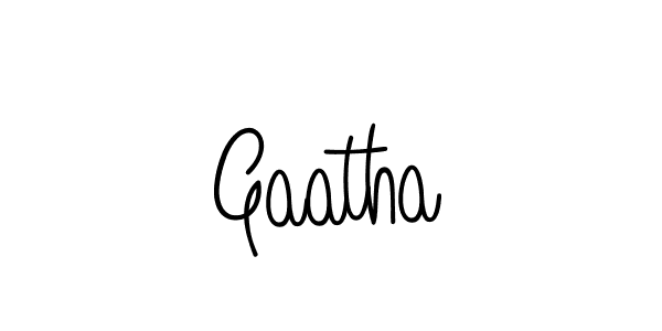 You should practise on your own different ways (Angelique-Rose-font-FFP) to write your name (Gaatha) in signature. don't let someone else do it for you. Gaatha signature style 5 images and pictures png