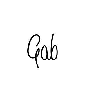 Gab stylish signature style. Best Handwritten Sign (Angelique-Rose-font-FFP) for my name. Handwritten Signature Collection Ideas for my name Gab. Gab signature style 5 images and pictures png