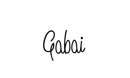 Design your own signature with our free online signature maker. With this signature software, you can create a handwritten (Angelique-Rose-font-FFP) signature for name Gabai. Gabai signature style 5 images and pictures png