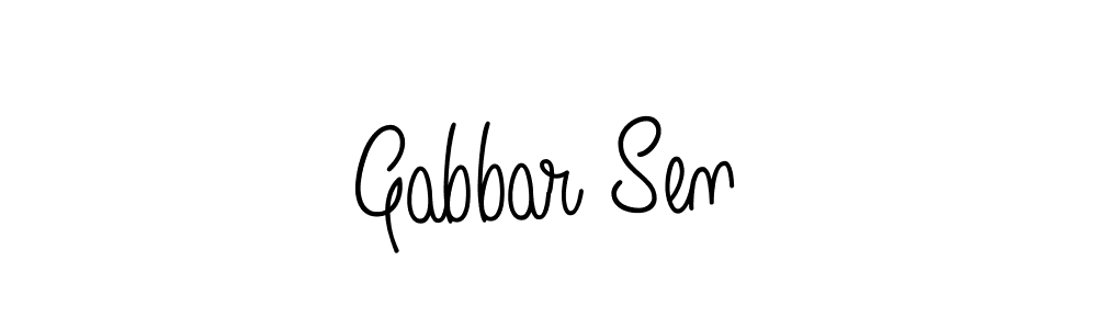 How to make Gabbar Sen name signature. Use Angelique-Rose-font-FFP style for creating short signs online. This is the latest handwritten sign. Gabbar Sen signature style 5 images and pictures png