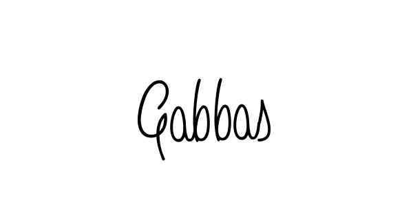 Design your own signature with our free online signature maker. With this signature software, you can create a handwritten (Angelique-Rose-font-FFP) signature for name Gabbas. Gabbas signature style 5 images and pictures png