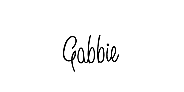 Create a beautiful signature design for name Gabbie. With this signature (Angelique-Rose-font-FFP) fonts, you can make a handwritten signature for free. Gabbie signature style 5 images and pictures png