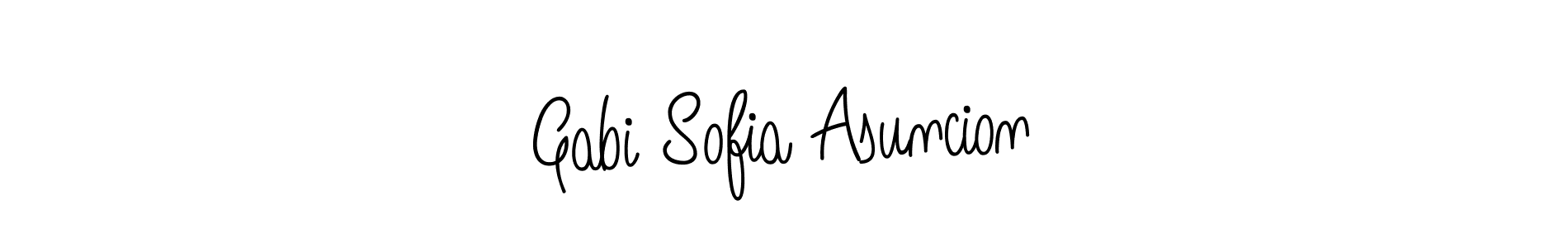 This is the best signature style for the Gabi Sofia Asuncion name. Also you like these signature font (Angelique-Rose-font-FFP). Mix name signature. Gabi Sofia Asuncion signature style 5 images and pictures png