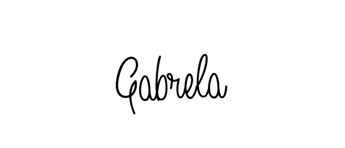 You should practise on your own different ways (Angelique-Rose-font-FFP) to write your name (Gabrela) in signature. don't let someone else do it for you. Gabrela signature style 5 images and pictures png