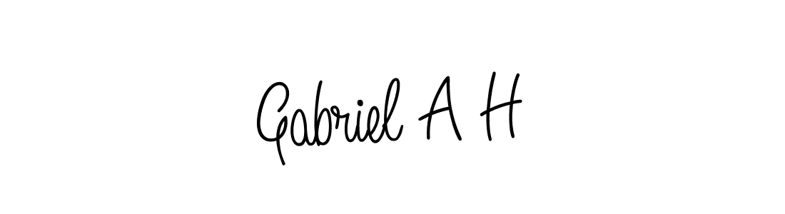 How to make Gabriel A H signature? Angelique-Rose-font-FFP is a professional autograph style. Create handwritten signature for Gabriel A H name. Gabriel A H signature style 5 images and pictures png