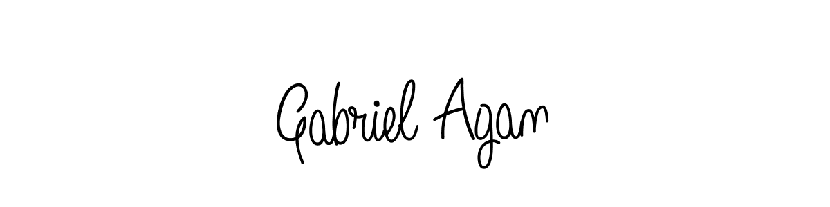 Design your own signature with our free online signature maker. With this signature software, you can create a handwritten (Angelique-Rose-font-FFP) signature for name Gabriel Agan. Gabriel Agan signature style 5 images and pictures png