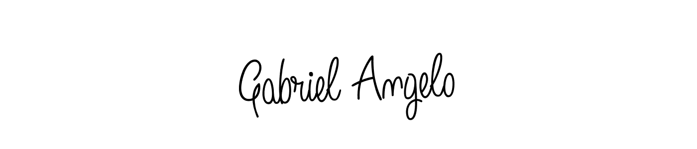 How to Draw Gabriel Angelo signature style? Angelique-Rose-font-FFP is a latest design signature styles for name Gabriel Angelo. Gabriel Angelo signature style 5 images and pictures png