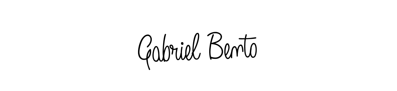 if you are searching for the best signature style for your name Gabriel Bento. so please give up your signature search. here we have designed multiple signature styles  using Angelique-Rose-font-FFP. Gabriel Bento signature style 5 images and pictures png