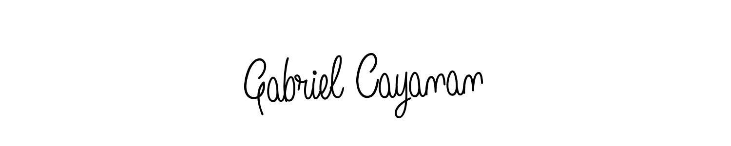 Gabriel Cayanan stylish signature style. Best Handwritten Sign (Angelique-Rose-font-FFP) for my name. Handwritten Signature Collection Ideas for my name Gabriel Cayanan. Gabriel Cayanan signature style 5 images and pictures png