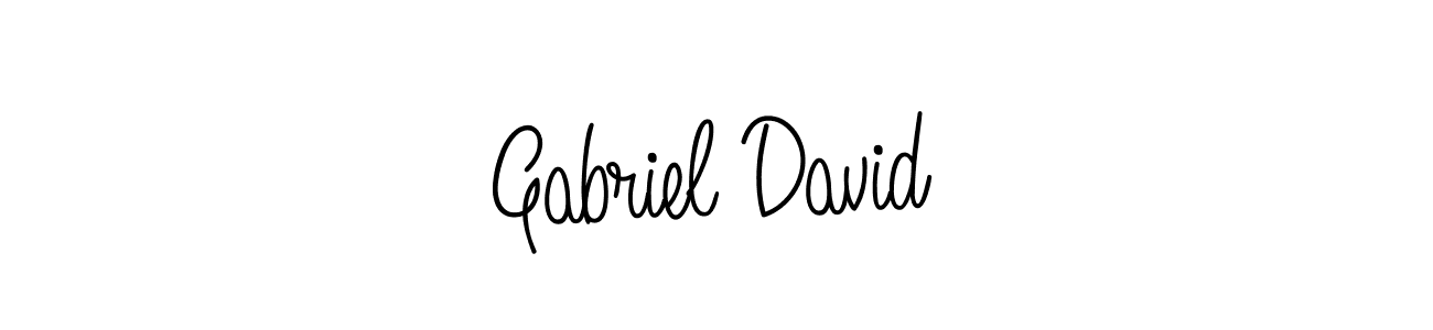 Use a signature maker to create a handwritten signature online. With this signature software, you can design (Angelique-Rose-font-FFP) your own signature for name Gabriel David. Gabriel David signature style 5 images and pictures png