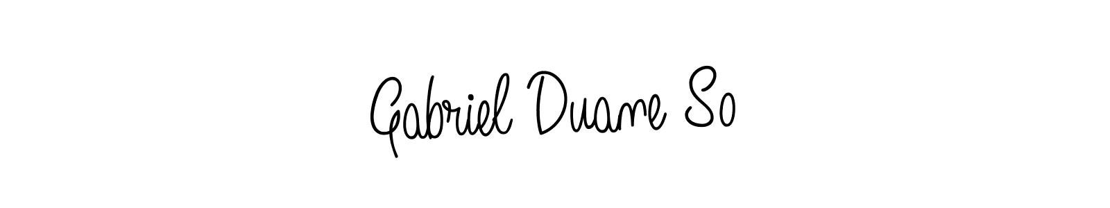 How to make Gabriel Duane So name signature. Use Angelique-Rose-font-FFP style for creating short signs online. This is the latest handwritten sign. Gabriel Duane So signature style 5 images and pictures png