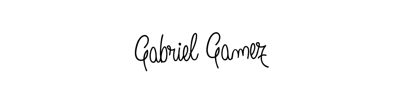 Make a beautiful signature design for name Gabriel Gamez. With this signature (Angelique-Rose-font-FFP) style, you can create a handwritten signature for free. Gabriel Gamez signature style 5 images and pictures png