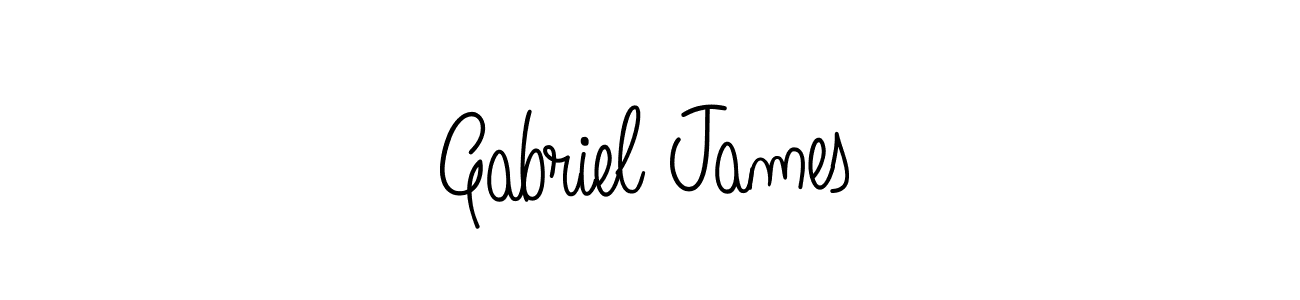 How to make Gabriel James name signature. Use Angelique-Rose-font-FFP style for creating short signs online. This is the latest handwritten sign. Gabriel James signature style 5 images and pictures png