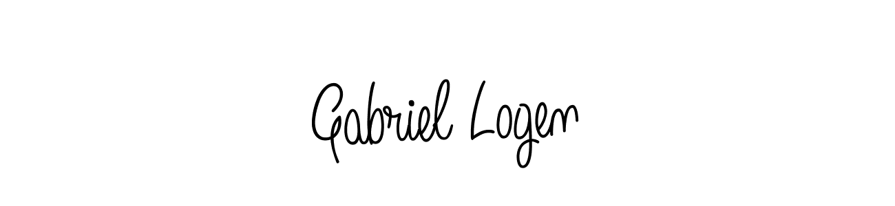 Make a beautiful signature design for name Gabriel Logen. With this signature (Angelique-Rose-font-FFP) style, you can create a handwritten signature for free. Gabriel Logen signature style 5 images and pictures png