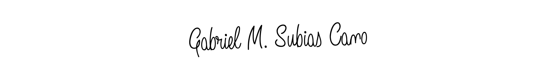 Gabriel M. Subias Cano stylish signature style. Best Handwritten Sign (Angelique-Rose-font-FFP) for my name. Handwritten Signature Collection Ideas for my name Gabriel M. Subias Cano. Gabriel M. Subias Cano signature style 5 images and pictures png