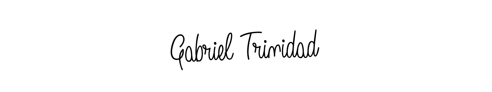 Make a beautiful signature design for name Gabriel Trinidad. With this signature (Angelique-Rose-font-FFP) style, you can create a handwritten signature for free. Gabriel Trinidad signature style 5 images and pictures png