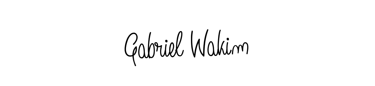 How to make Gabriel Wakim name signature. Use Angelique-Rose-font-FFP style for creating short signs online. This is the latest handwritten sign. Gabriel Wakim signature style 5 images and pictures png