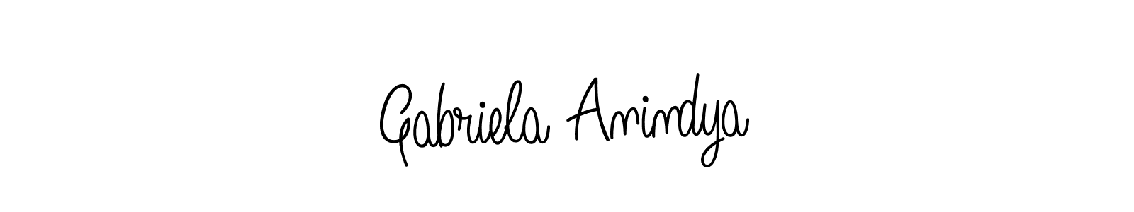 Design your own signature with our free online signature maker. With this signature software, you can create a handwritten (Angelique-Rose-font-FFP) signature for name Gabriela Anindya. Gabriela Anindya signature style 5 images and pictures png