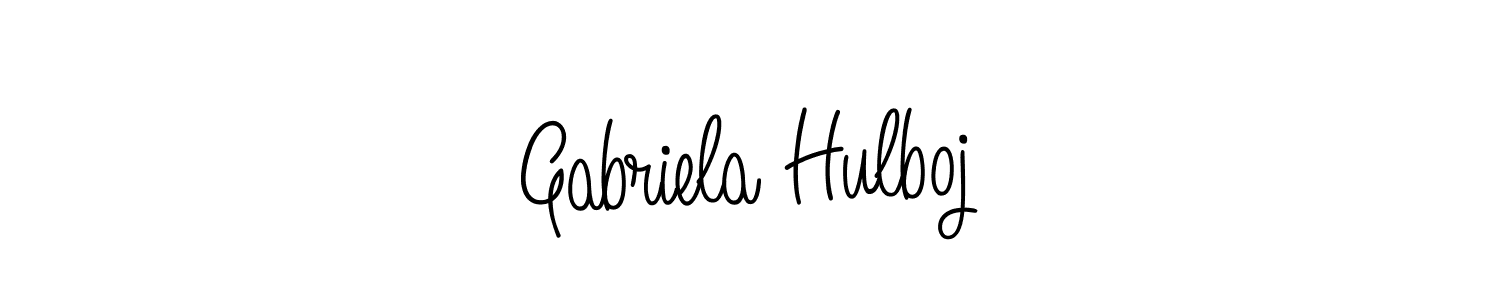 Make a short Gabriela Hulboj signature style. Manage your documents anywhere anytime using Angelique-Rose-font-FFP. Create and add eSignatures, submit forms, share and send files easily. Gabriela Hulboj signature style 5 images and pictures png