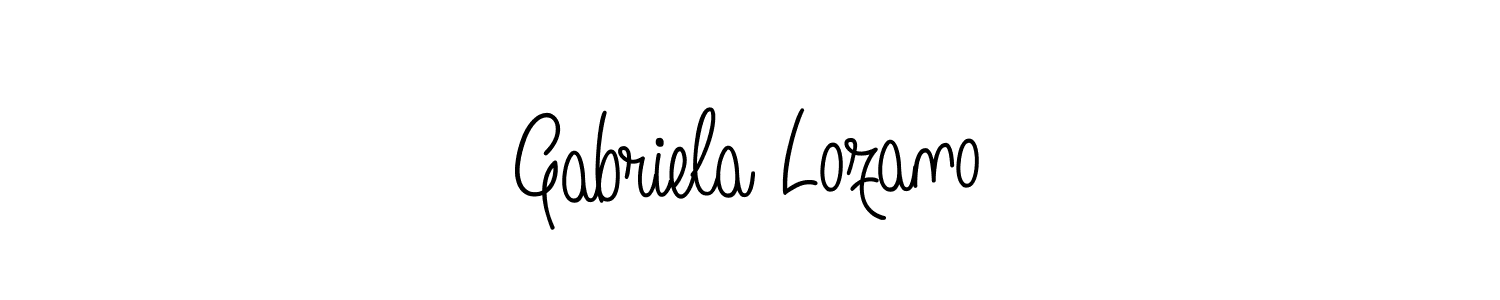 The best way (Angelique-Rose-font-FFP) to make a short signature is to pick only two or three words in your name. The name Gabriela Lozano include a total of six letters. For converting this name. Gabriela Lozano signature style 5 images and pictures png