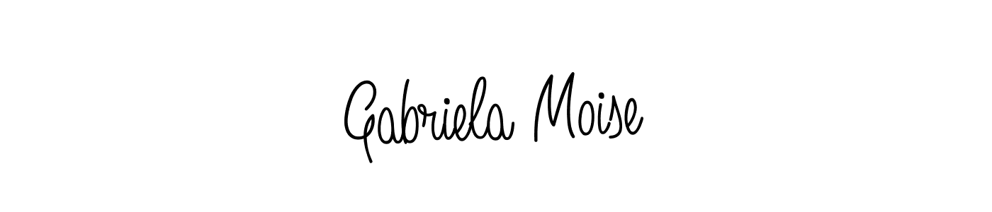 Make a beautiful signature design for name Gabriela Moise. With this signature (Angelique-Rose-font-FFP) style, you can create a handwritten signature for free. Gabriela Moise signature style 5 images and pictures png