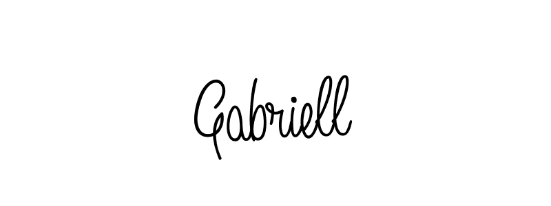 The best way (Angelique-Rose-font-FFP) to make a short signature is to pick only two or three words in your name. The name Gabriell include a total of six letters. For converting this name. Gabriell signature style 5 images and pictures png