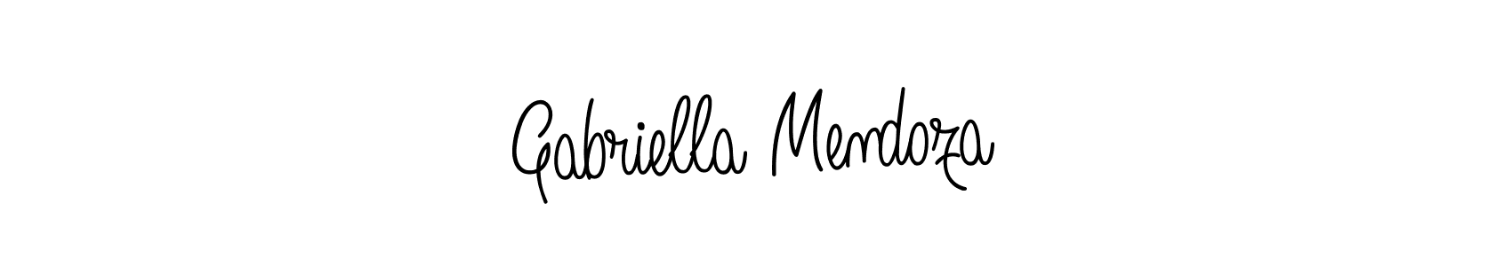 How to make Gabriella Mendoza name signature. Use Angelique-Rose-font-FFP style for creating short signs online. This is the latest handwritten sign. Gabriella Mendoza signature style 5 images and pictures png