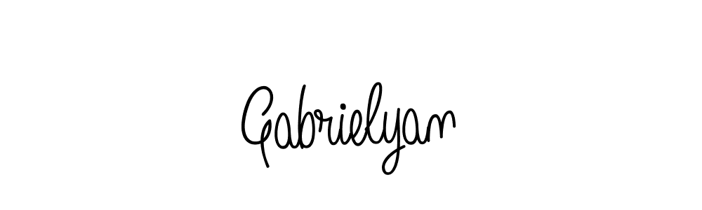 Gabrielyan stylish signature style. Best Handwritten Sign (Angelique-Rose-font-FFP) for my name. Handwritten Signature Collection Ideas for my name Gabrielyan. Gabrielyan signature style 5 images and pictures png