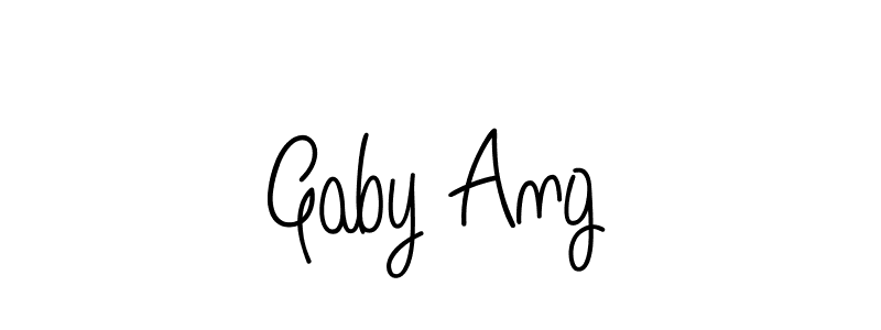 Also You can easily find your signature by using the search form. We will create Gaby Ang name handwritten signature images for you free of cost using Angelique-Rose-font-FFP sign style. Gaby Ang signature style 5 images and pictures png