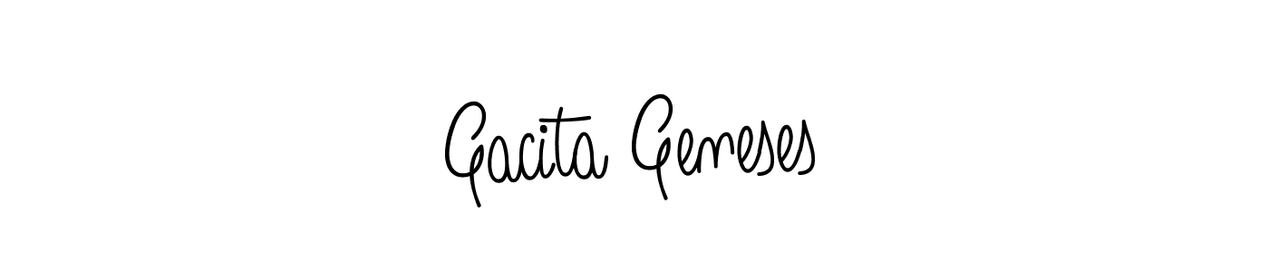 Gacita Geneses stylish signature style. Best Handwritten Sign (Angelique-Rose-font-FFP) for my name. Handwritten Signature Collection Ideas for my name Gacita Geneses. Gacita Geneses signature style 5 images and pictures png