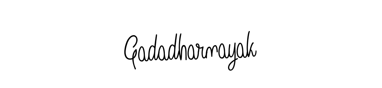 Gadadharnayak stylish signature style. Best Handwritten Sign (Angelique-Rose-font-FFP) for my name. Handwritten Signature Collection Ideas for my name Gadadharnayak. Gadadharnayak signature style 5 images and pictures png