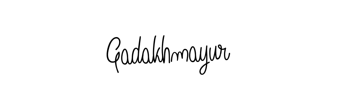 You should practise on your own different ways (Angelique-Rose-font-FFP) to write your name (Gadakhmayur) in signature. don't let someone else do it for you. Gadakhmayur signature style 5 images and pictures png