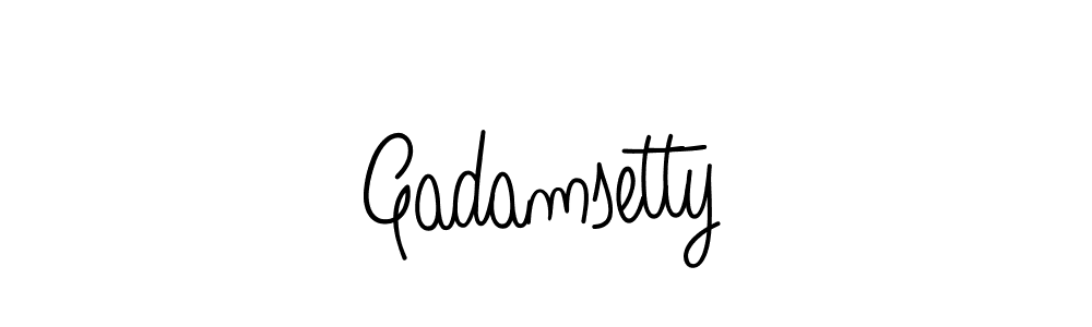 How to make Gadamsetty signature? Angelique-Rose-font-FFP is a professional autograph style. Create handwritten signature for Gadamsetty name. Gadamsetty signature style 5 images and pictures png