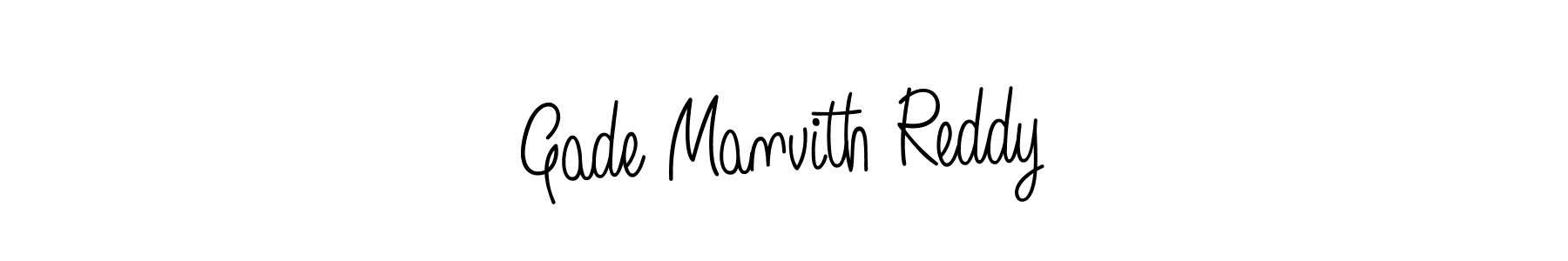You should practise on your own different ways (Angelique-Rose-font-FFP) to write your name (Gade Manvith Reddy) in signature. don't let someone else do it for you. Gade Manvith Reddy signature style 5 images and pictures png
