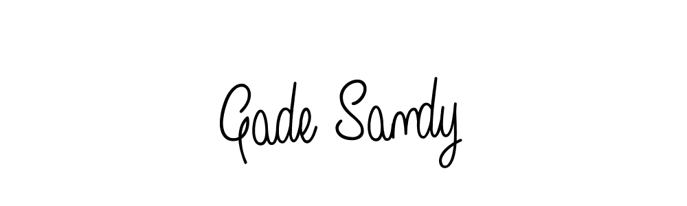 Make a beautiful signature design for name Gade Sandy. With this signature (Angelique-Rose-font-FFP) style, you can create a handwritten signature for free. Gade Sandy signature style 5 images and pictures png